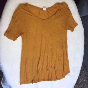 Brassy yellow wild pearl shirt. Worn